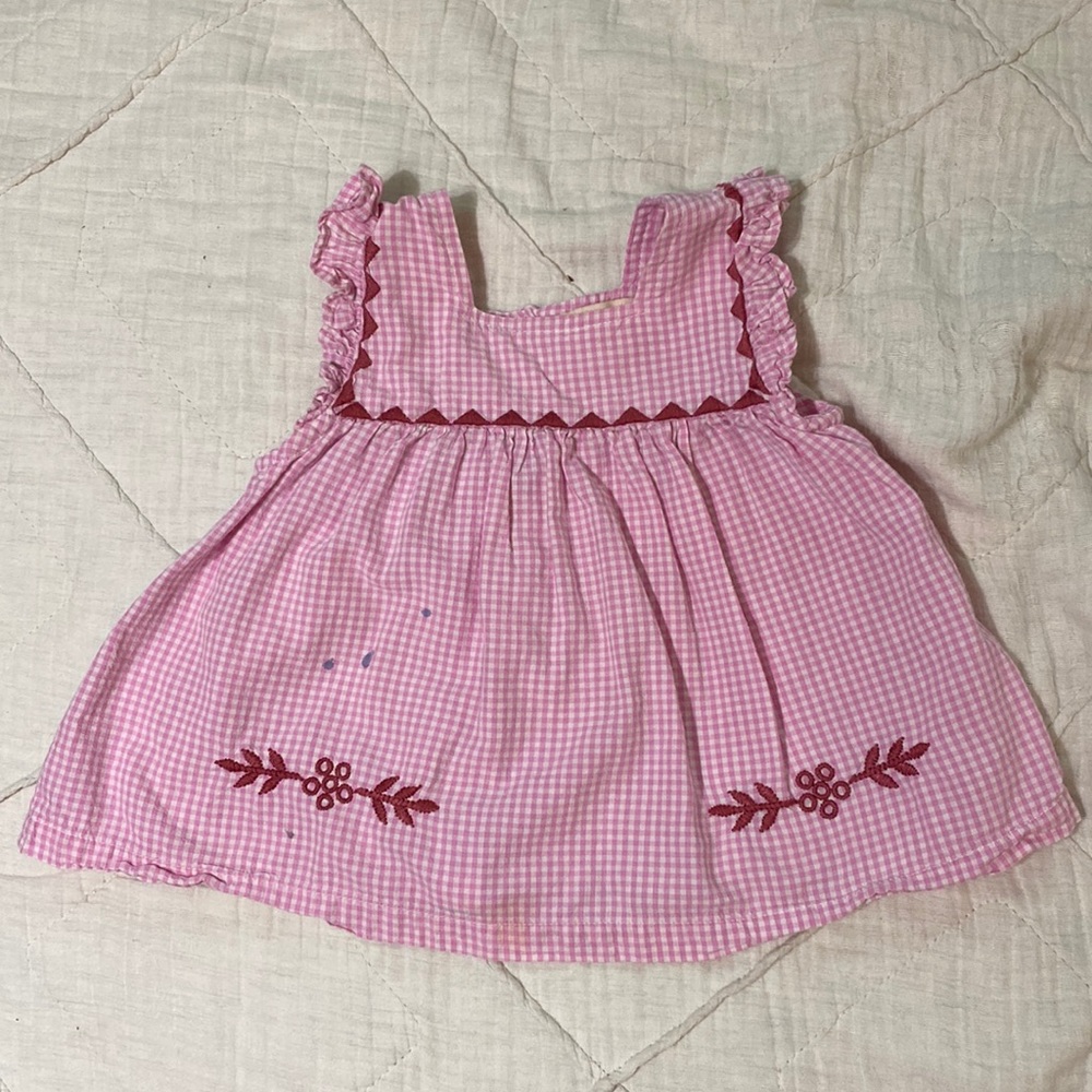 Pink Chicken Gingham Swing Top